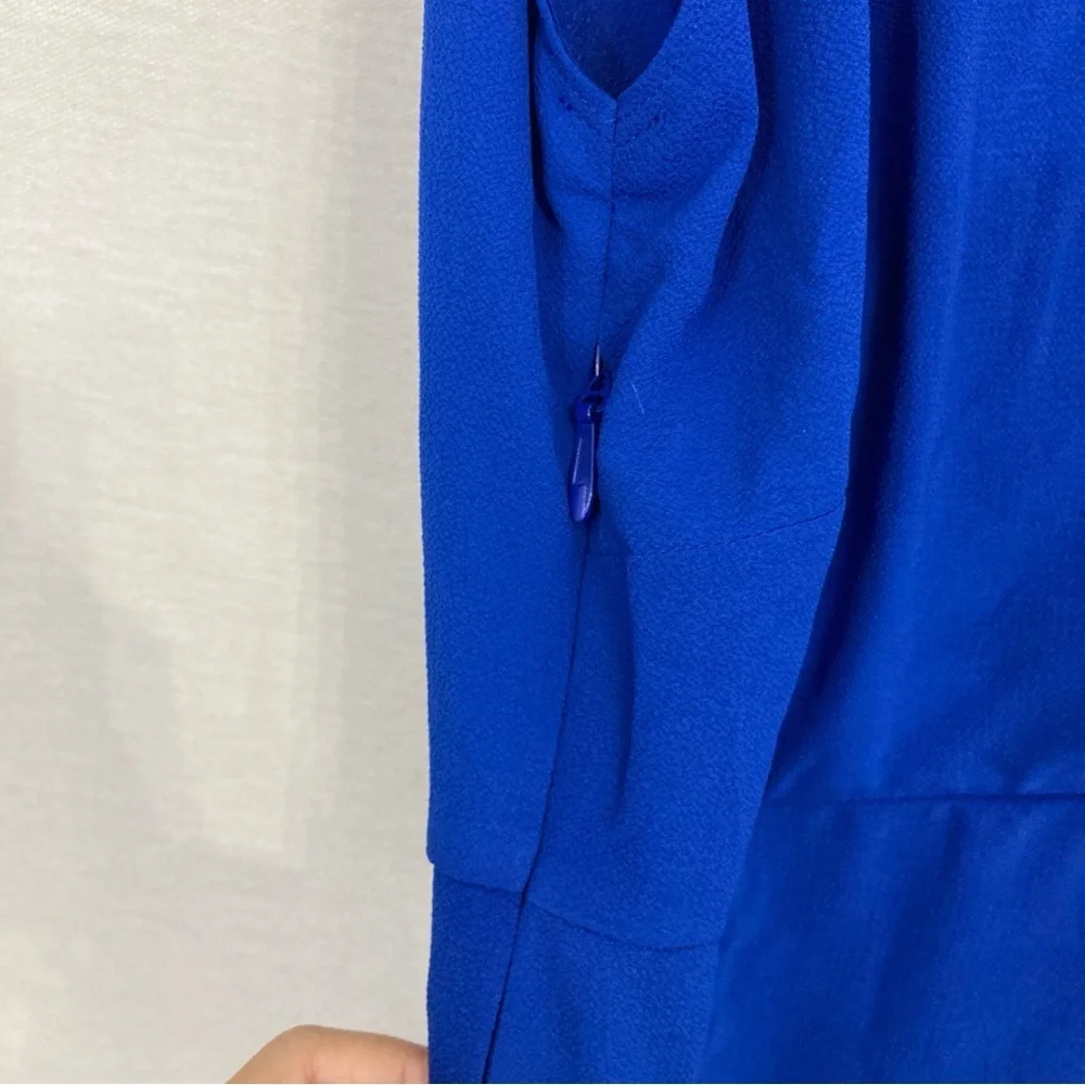 City Chic Blue Draped Dress - Picture 9 of 11